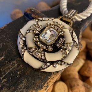 NWOT Heidi Daus Crystal Enamel cord necklace